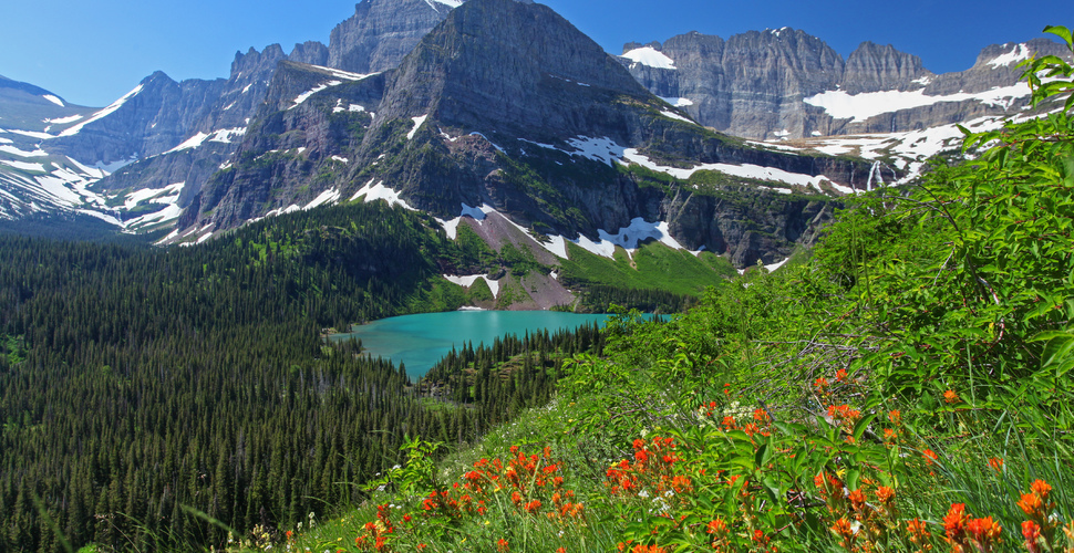 Glacier National Park Mountain Lake