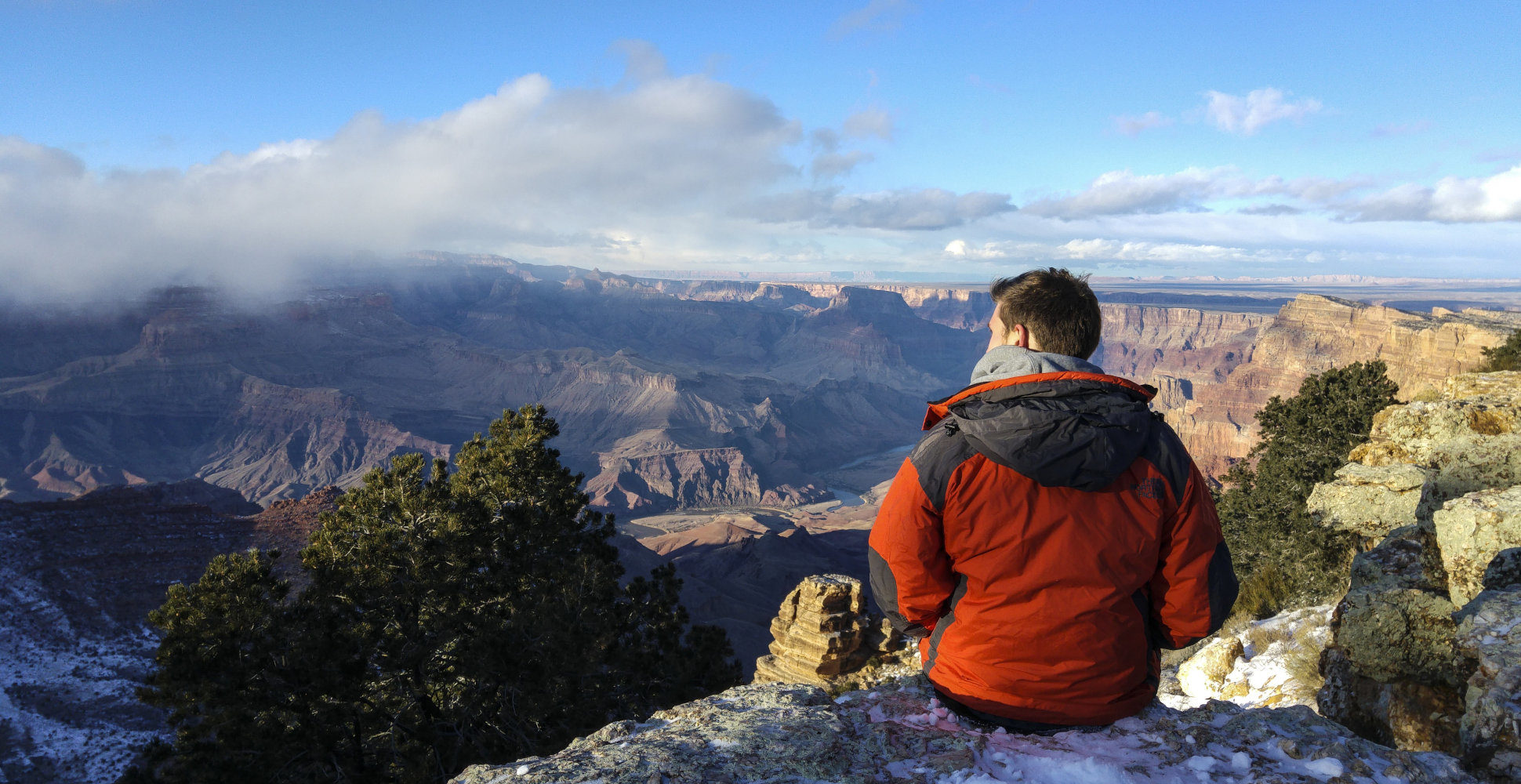 Hiking Overlooking Grand Canyon National Park