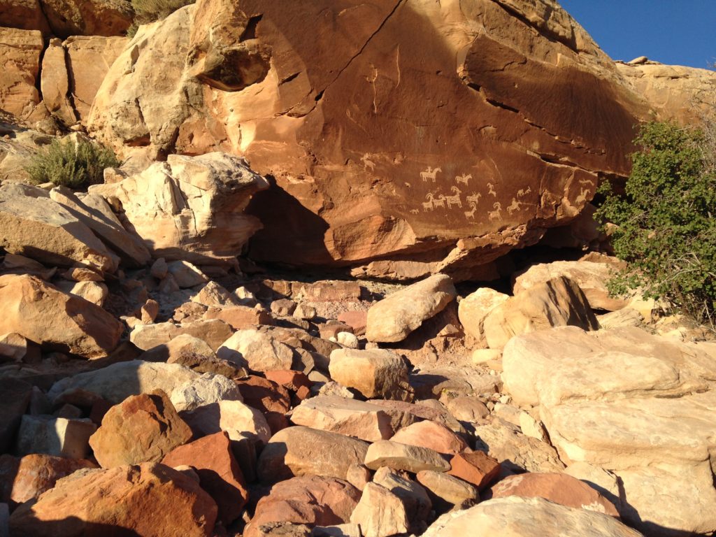 Petroglyphs in Arches National Park