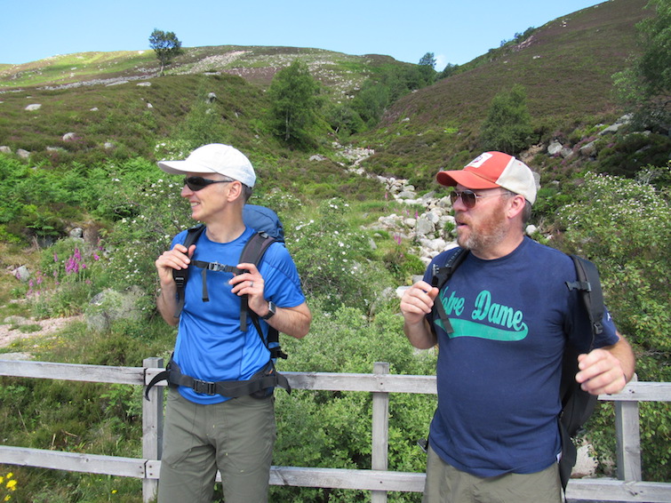 Guides explain the nature and history of the region on a walk around Loch Muick