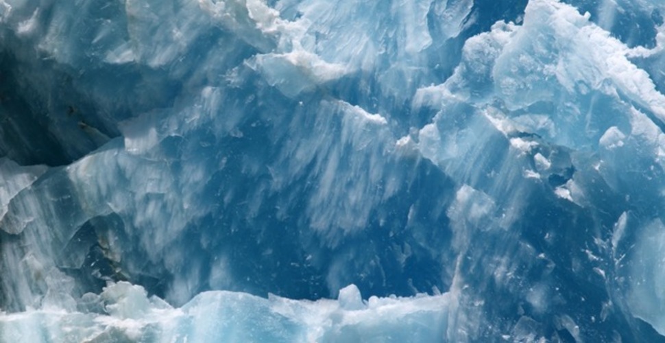 Blue glacial ice