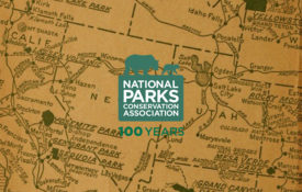 NPCA logo on historical map