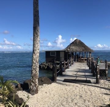 An open air fale in Samoa