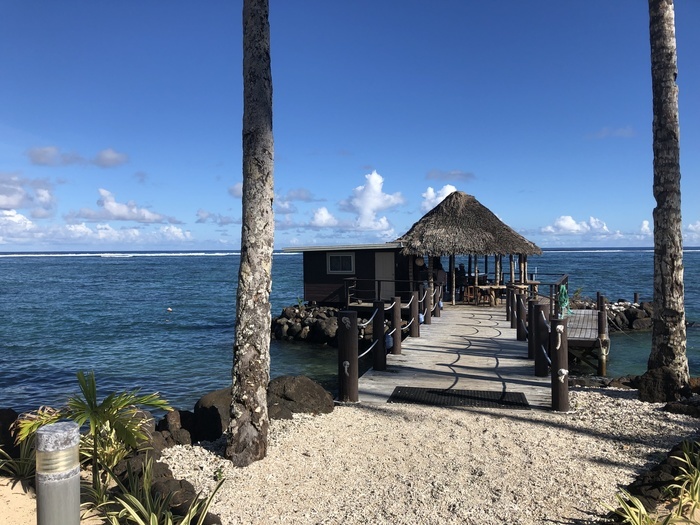 An open air fale in Samoa