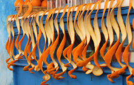 Artful orange peels in Morocco