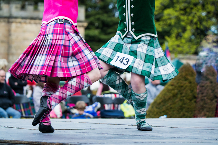 Highland game dance competitors