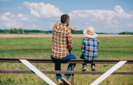 Father and son at a Montana Ranch