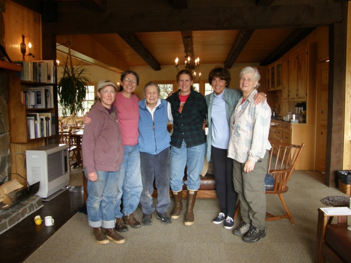 Ginny Wood and friends at North Face Lodge