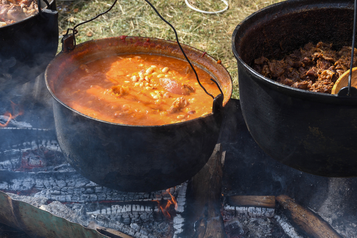 pot of chili at chili festival