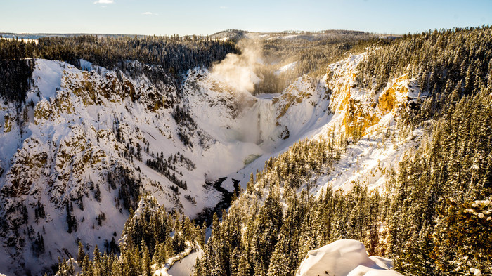 Grand Canyon of Yellowstone in Winter