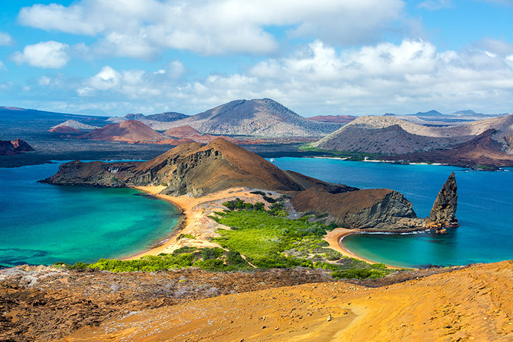 Ecuador with lakes and mountain filled landscapes