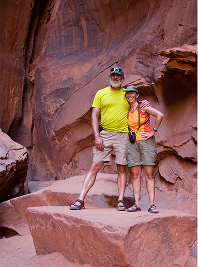 Kurt and his wife Eve in the Desert