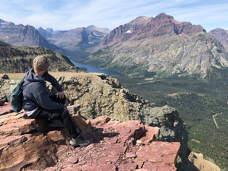 Ryan Looking out over a vast expanse in the Rockies
