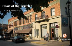 thumbnail for video that says Heart of the Traveler , soul of the place featuring old buildings in Wyoming and man walking down street