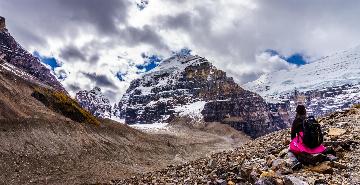 Hiker in the Canadian Rockies