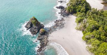 Aerial view of Manuel Antonio beach